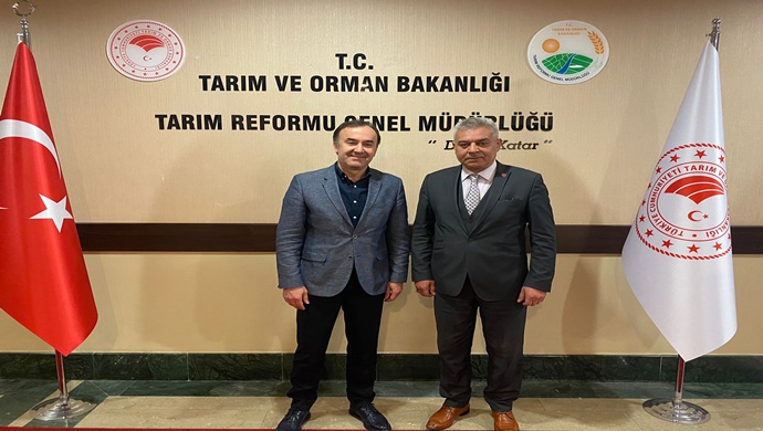 ALİ SÖKMEN ‘DEN TARIM REFORMU GENEL MÜDÜRÜ KERİM ÜSTÜN `E ZİYARET